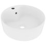 Voir la diapositive 2 : VIDAXL Lavabo de luxe avec trop-plein Blanc mat 36x13 cm Ceramique