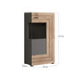 Voir la diapositive 6 : BEST MOBILIER Wexford - vitrine - gris et effet bois - 1 porte - 60x117 cm