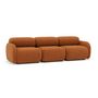 Voir la diapositive 2 : LISA DESIGN Penelope - canapé droit modulable 3 places en velours texturé