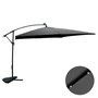 Voir la diapositive 1 : CONCEPT USINE Parasol Bulle LED déporté 3 x 3 m gris SOLENZARA