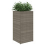 Voir la diapositive 4 : VIDAXL Jardiniere gris 40x40x80 cm resine tressee