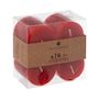 Voir la diapositive 3 : COMPTOIR DE LA BOUGIE Lot de 4 Bougies Votives  Rustic  4,5cm Rouge