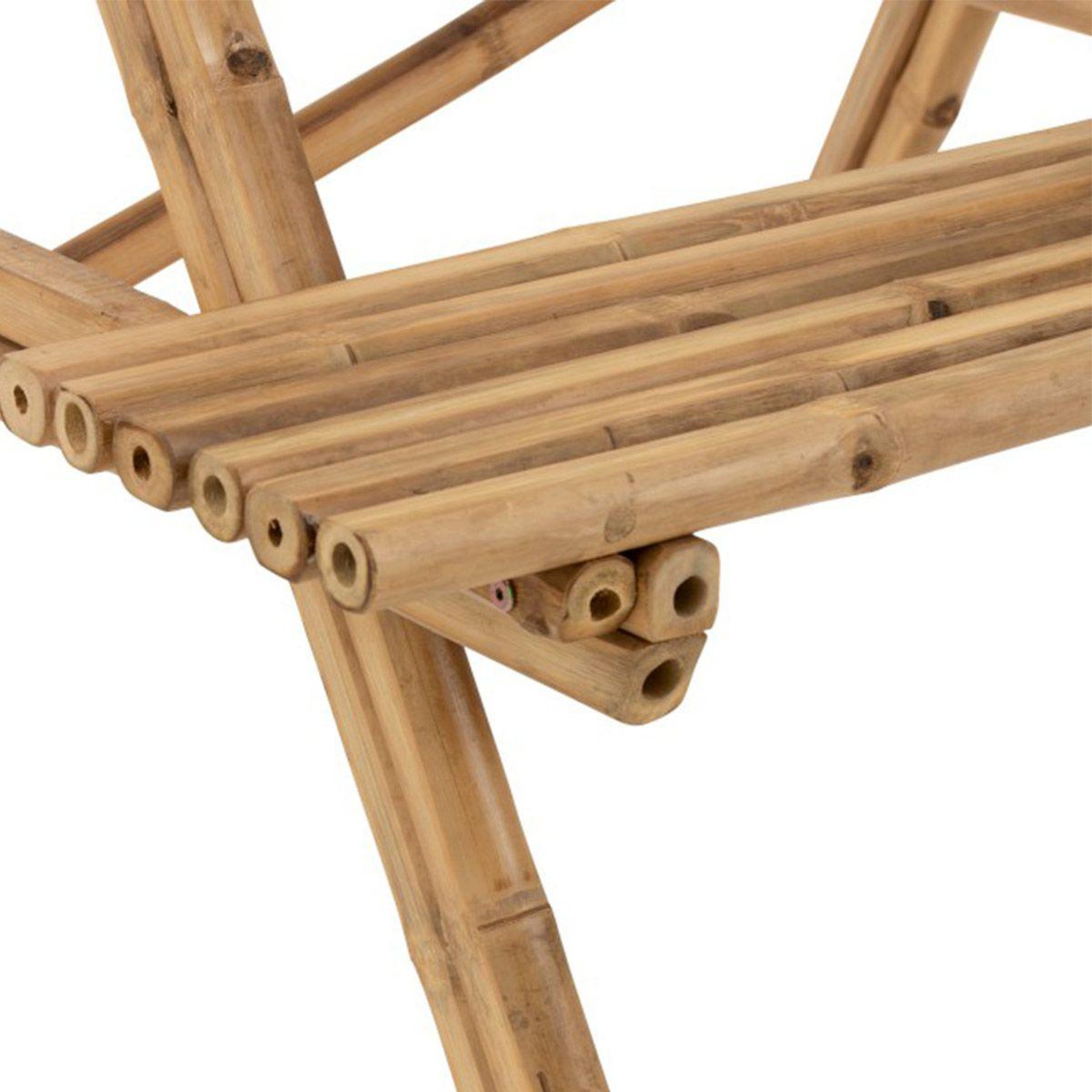 Voir la diapositive 4 : J-LINE Table de Jardin & 2 Bancs  Paradis  134cm Naturel