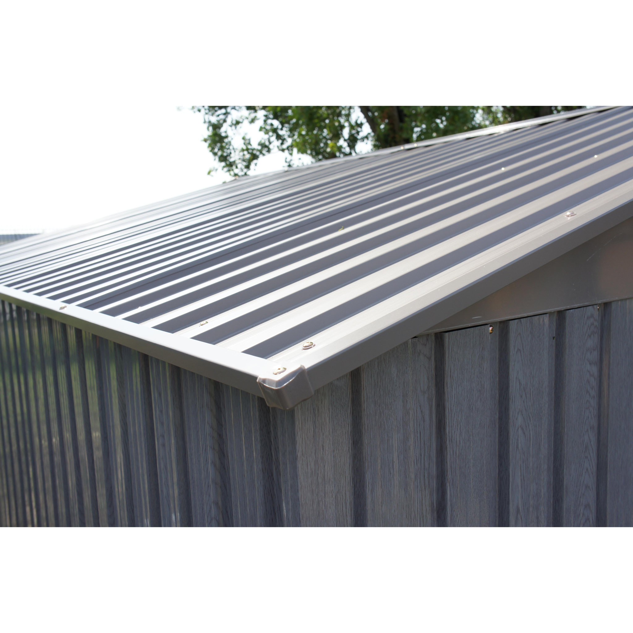 Voir la diapositive 4 : CHALET&JARDIN Garage métal imitation Bois Laird / 17.39 M²