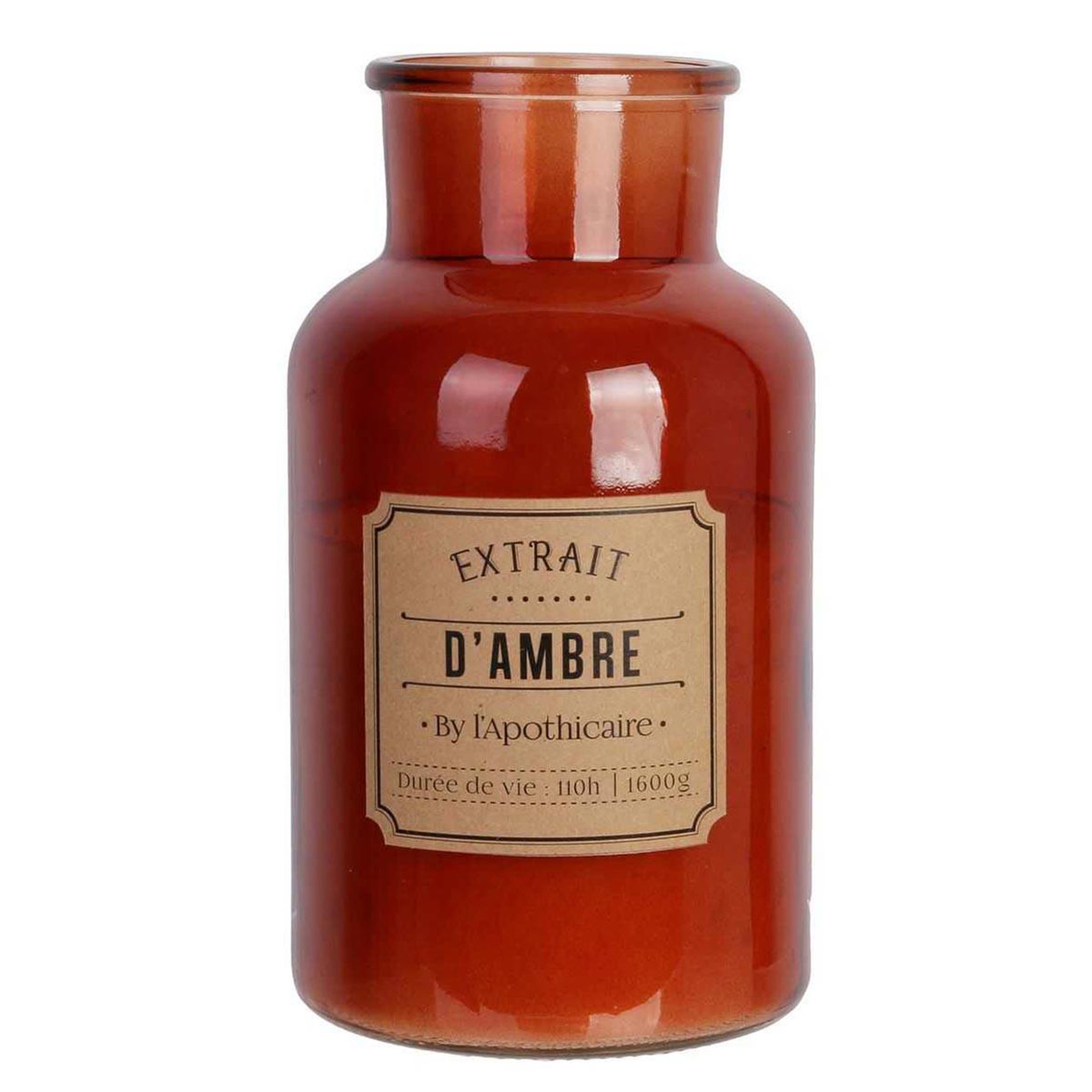 The Home Deco Factory Bougie parfumée déco  apothicaire  1600g ambre
