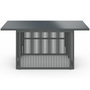 Voir la diapositive 5 : ID MARKET Table basse de jardin relevable rectangulaire 100 cm RIO structure métal et cordage gris anthracite