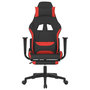 Voir la diapositive 3 : VIDAXL Chaise de jeu de massage avec repose-pied Noir et rouge Tissu