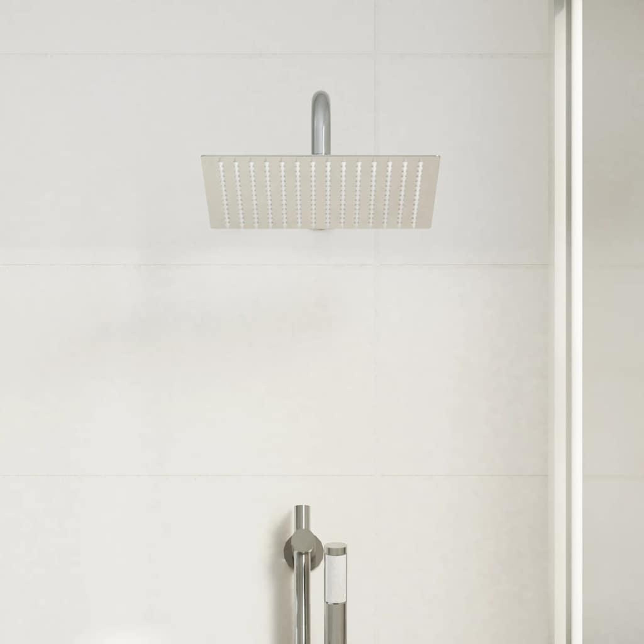 Voir la diapositive 4 : VIDAXL Pomme de douche pluie acier inoxydable 304 25x25 cm carree