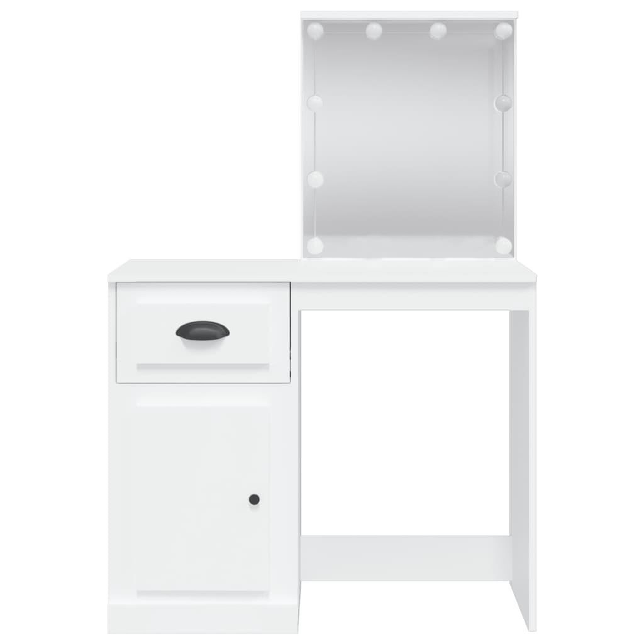 Voir la diapositive 5 : VIDAXL Coiffeuse avec lumieres LED blanc 90x42x132,5 cm