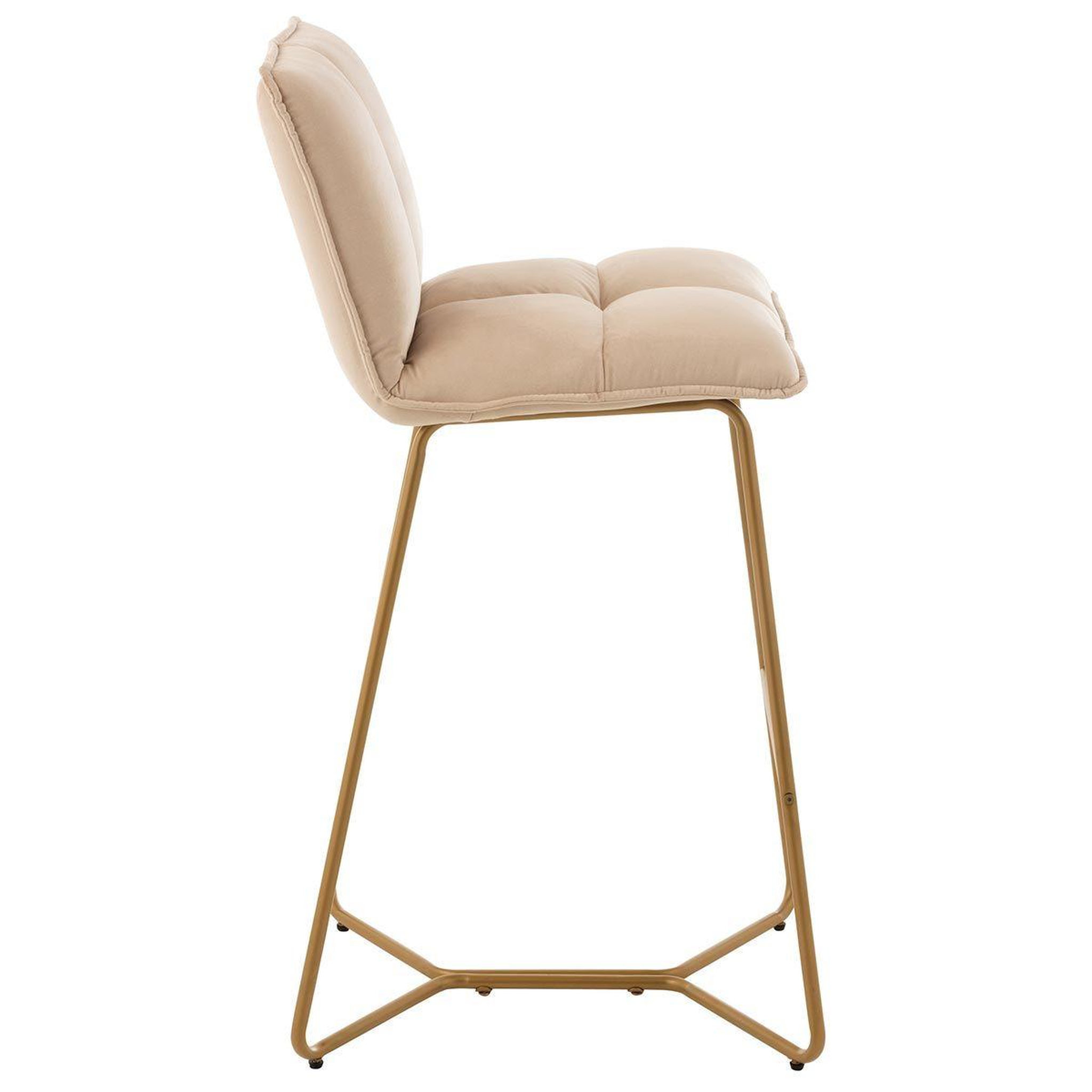 Voir la diapositive 3 : J-LINE Chaise de bar design  pierre  85cm beige