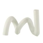 Paris Prix Bougeoir Design Céramique  Torsia  25cm Blanc