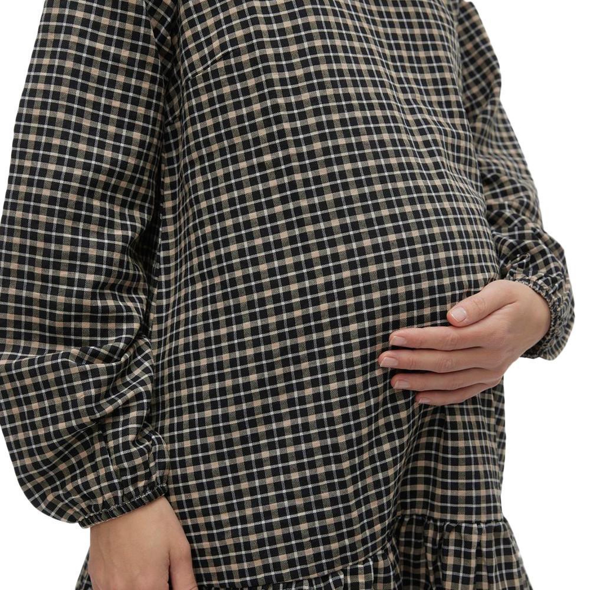 Voir la diapositive 4 : MAMALICIOUS Robe de grossesse Noire/Beige Femme Mamalicious Anna