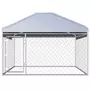 VIDAXL Chenil exterieur avec toit pour chiens 200 x 200 x 135 cm