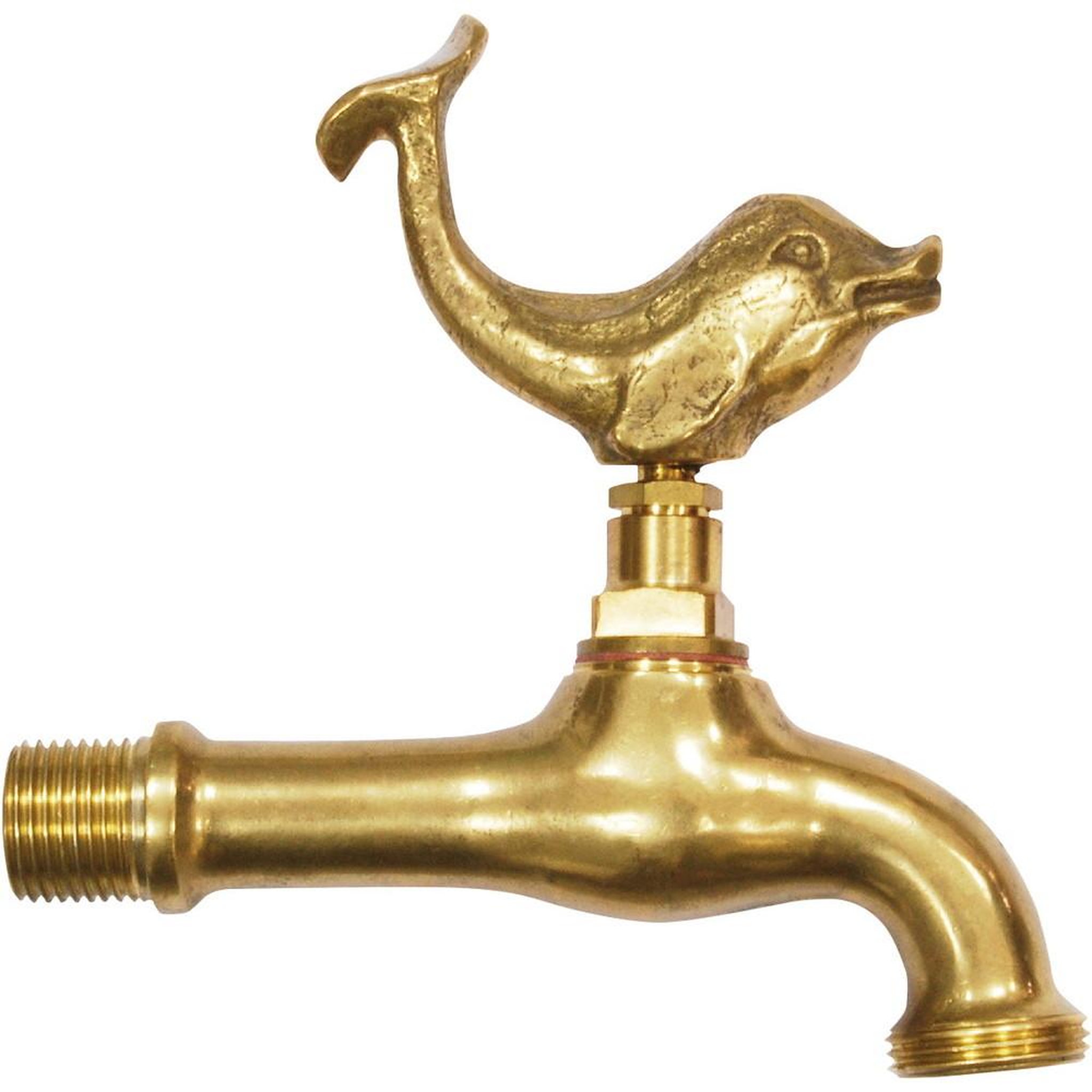 CENTRALE BRICO Robinet de jardin animal Dauphin entrée mâle 15x21, M20x27 livré avec rosace