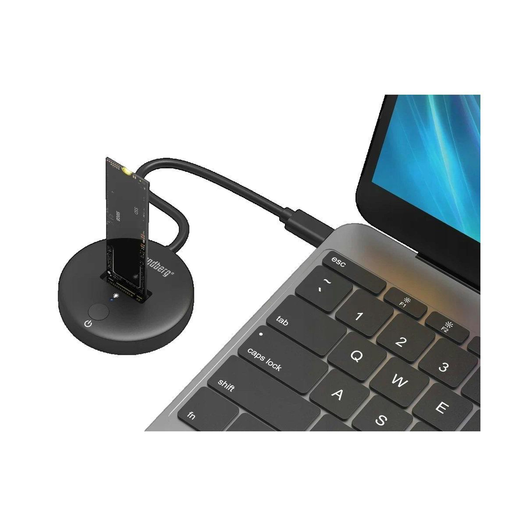 Voir la diapositive 3 : Sandberg Station d'accueil pour disques SSD Sandberg USB 3.2 Noir