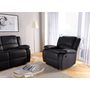 Voir la diapositive 3 : Fauteuil relax électrique pu coloris noir HELENA