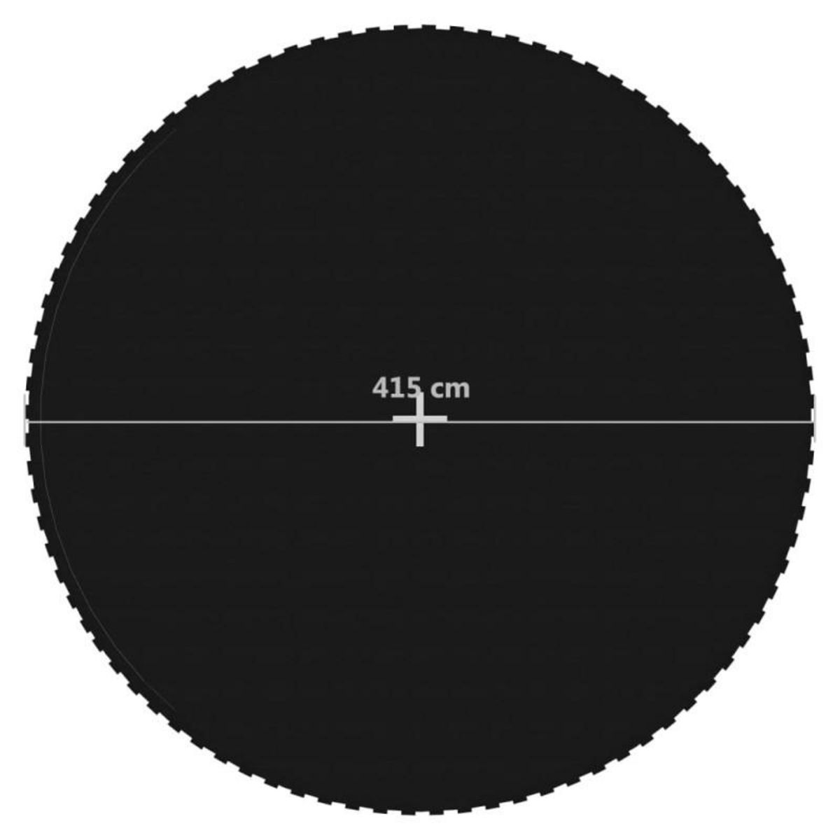 VIDAXL Tapis de saut Tissu Noir pour trampoline rond de 4,57 m