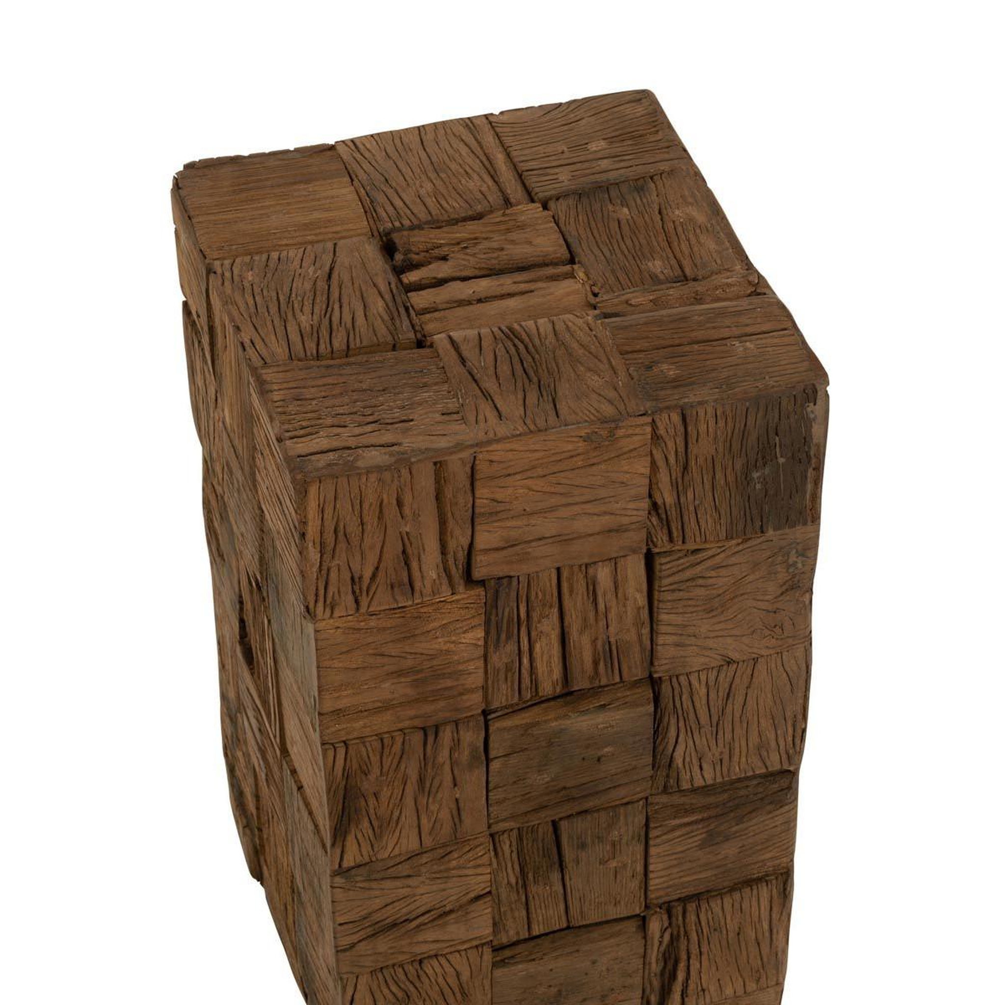 Voir la diapositive 2 : J-LINE Sellette déco en bois  evasion  60cm marron