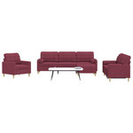 VIDAXL Ensemble de canapes 4 pcs repose-pied et coussins decoratifs