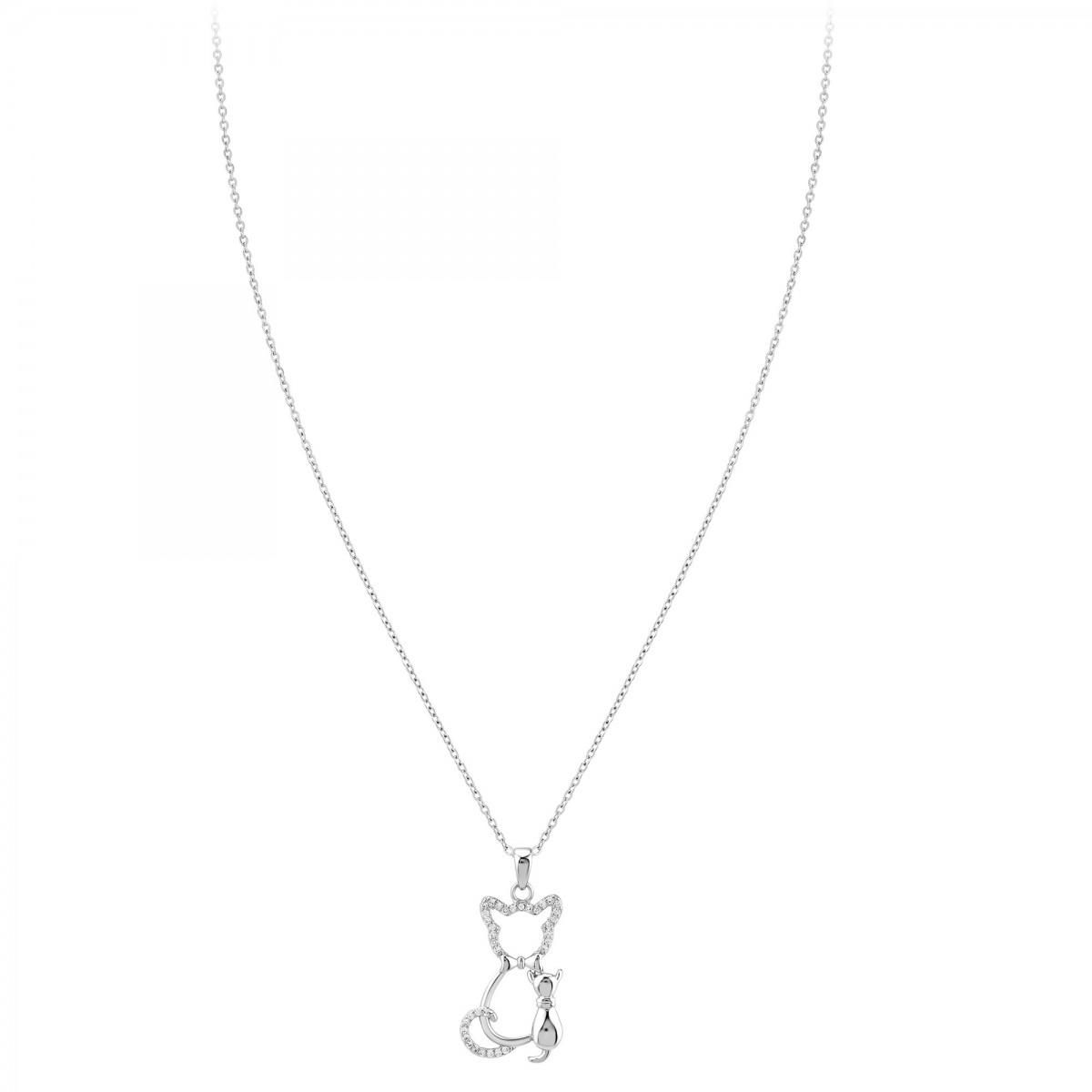 SC CRYSTAL Collier chat par SC Crystal orné de Zirconium