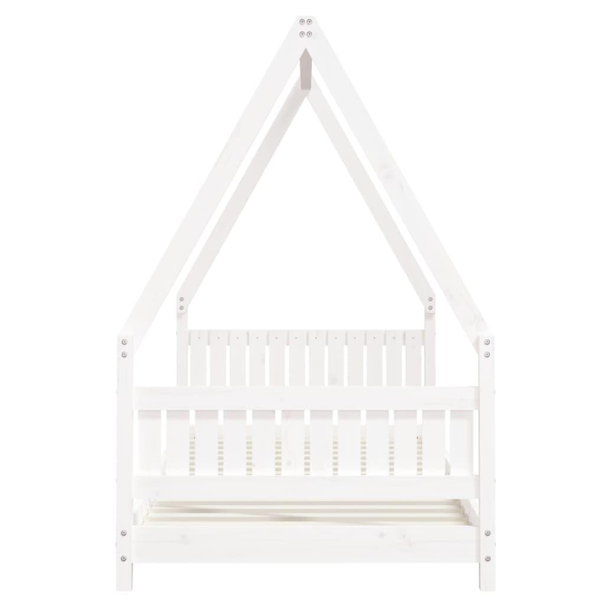 Voir la diapositive 5 : VIDAXL Cadre de lit pour enfants blanc 90x200 cm bois de pin massif