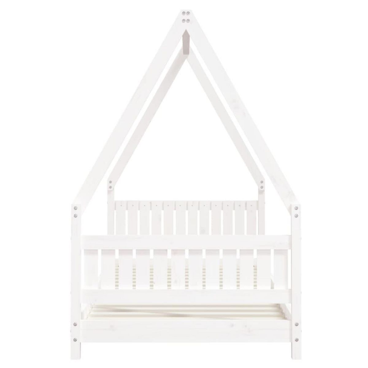VIDAXL Cadre de lit pour enfants blanc 90x200 cm bois de pin massif
