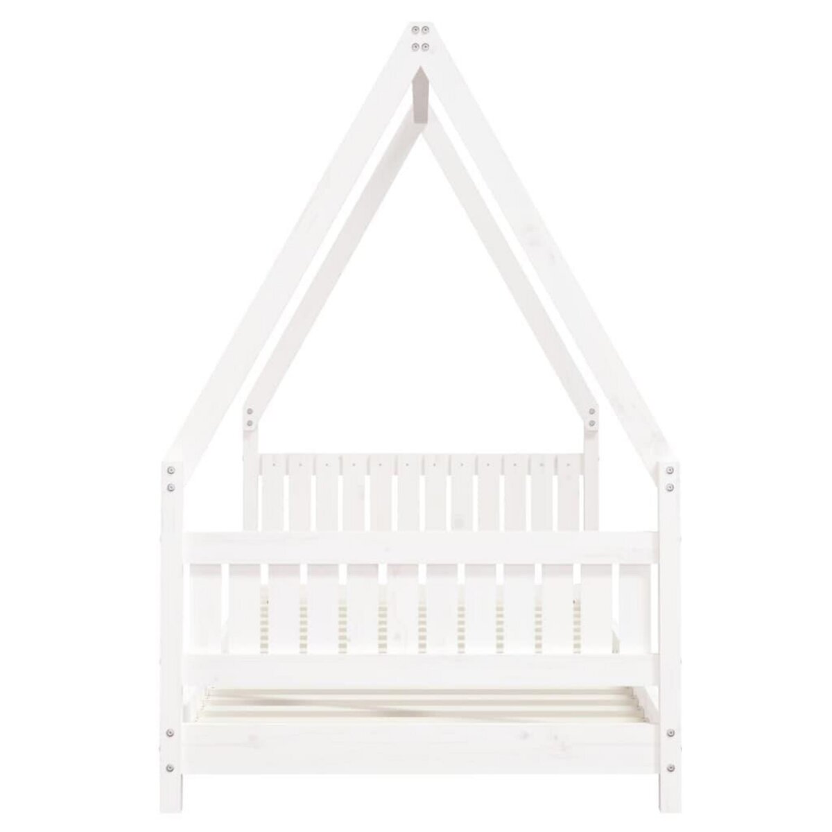 VIDAXL Cadre de lit pour enfants blanc 90x200 cm bois de pin massif