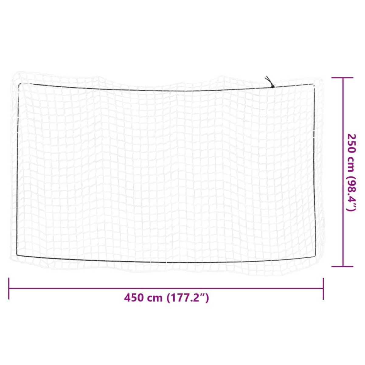 VIDAXL Filet pour remorque avec corde elastique blanc 4,5x2,5 m PP
