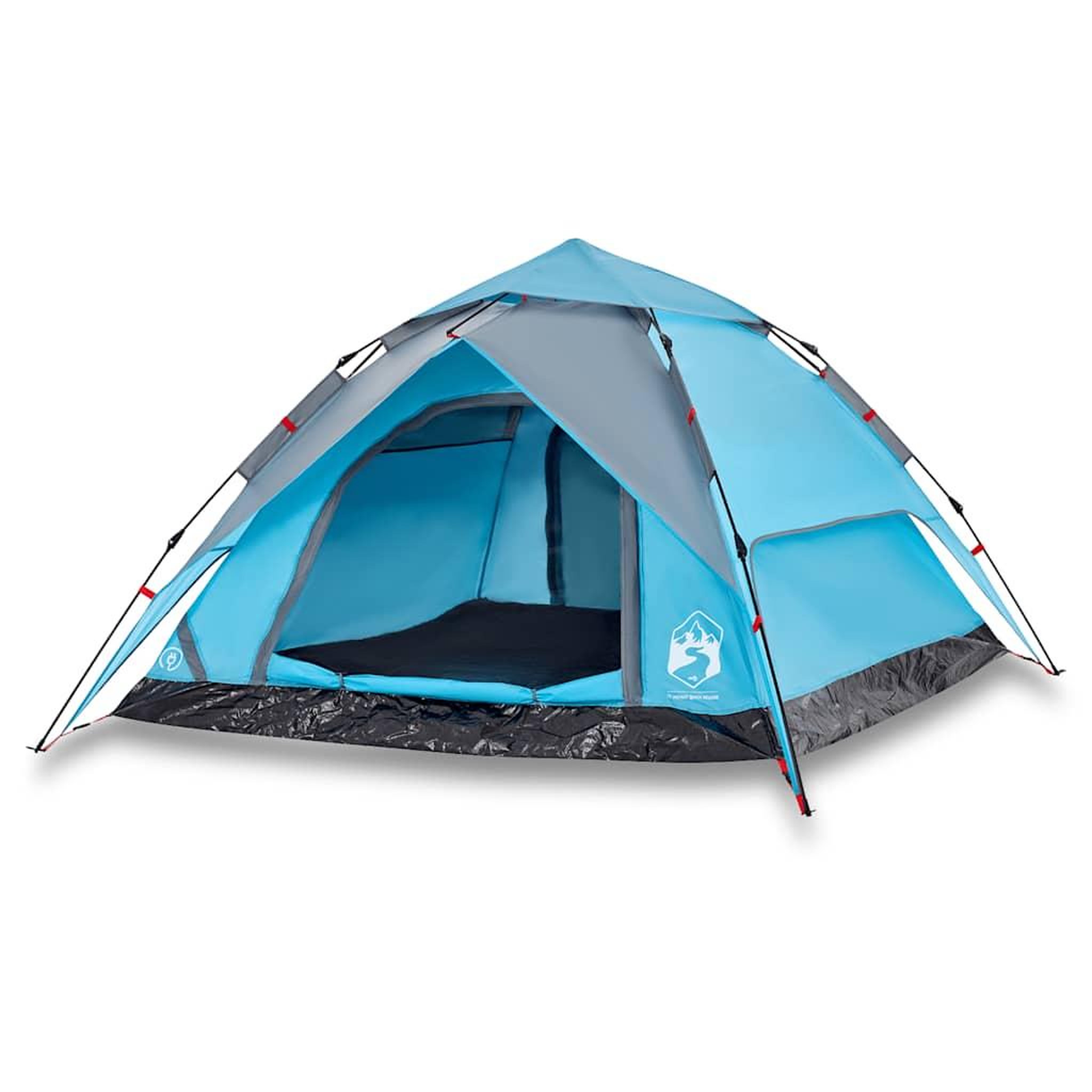 Voir la diapositive 2 : VIDAXL Tente de camping a dome 4 personnes bleu liberation rapide