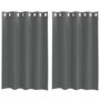 Voir la diapositive 2 : VIDAXL Rideaux en voile avec œillets 2 pcs gris fonce 140x175 cm