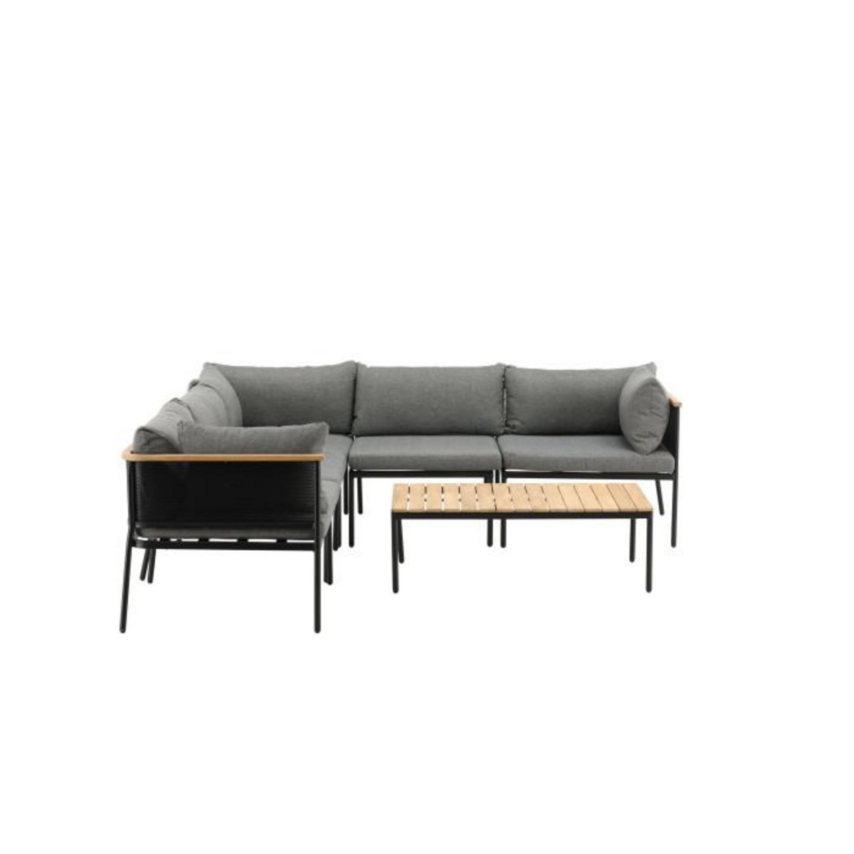 Paris Prix Salon d'Angle de Jardin  Nettan  226cm Noir