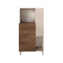 Voir la diapositive 2 : BEST MOBILIER Estelle - buffet haut - 2 portes - 81x154 cm