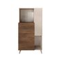 Voir la diapositive 2 : BEST MOBILIER Estelle - buffet haut - 2 portes - 81x154 cm