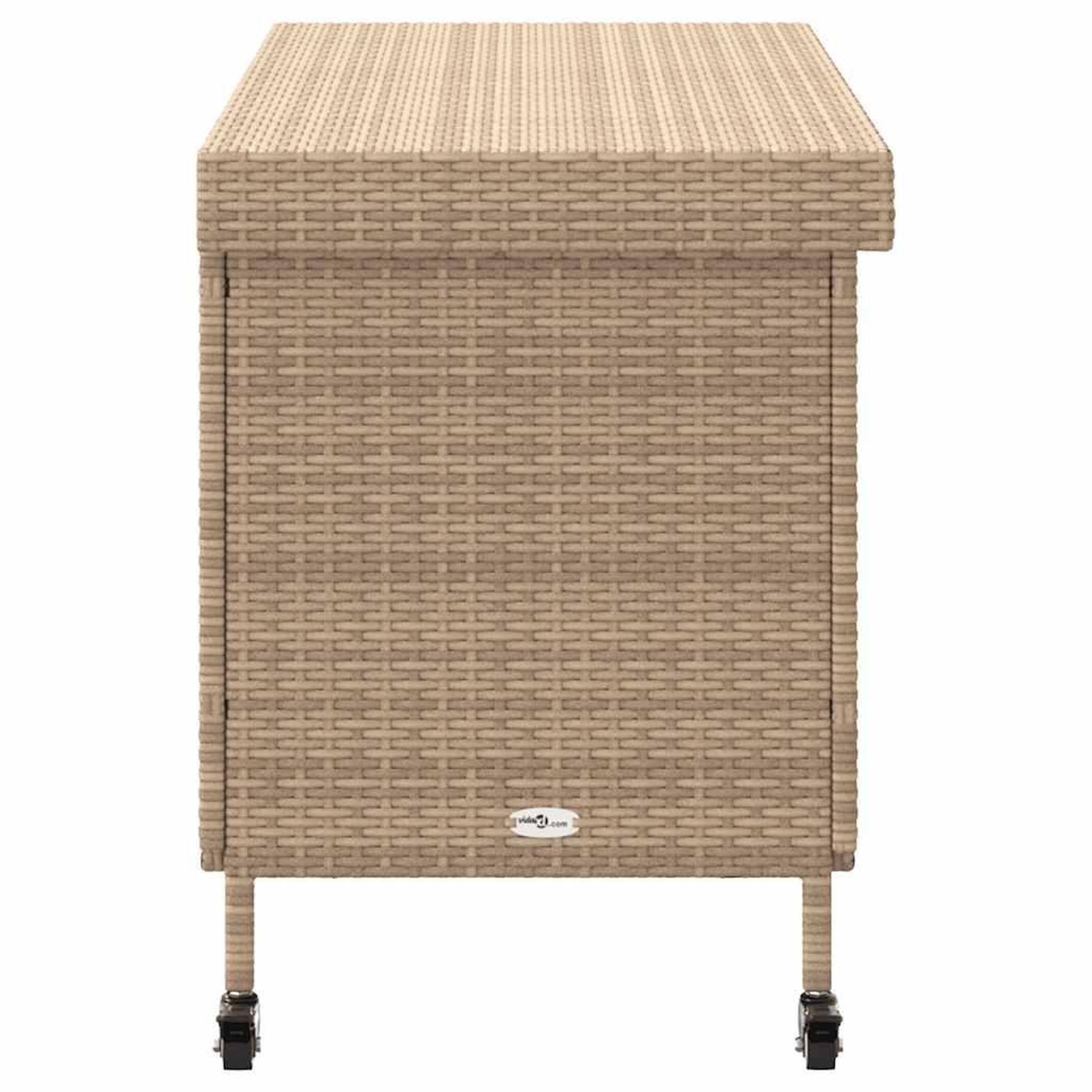 Voir la diapositive 5 : VIDAXL Boîte de rangement de jardin et roues resine tressee