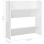 Voir la diapositive 6 : VIDAXL Armoires a chaussures murales 4 pcs blanc brillant 60x18x60 cm