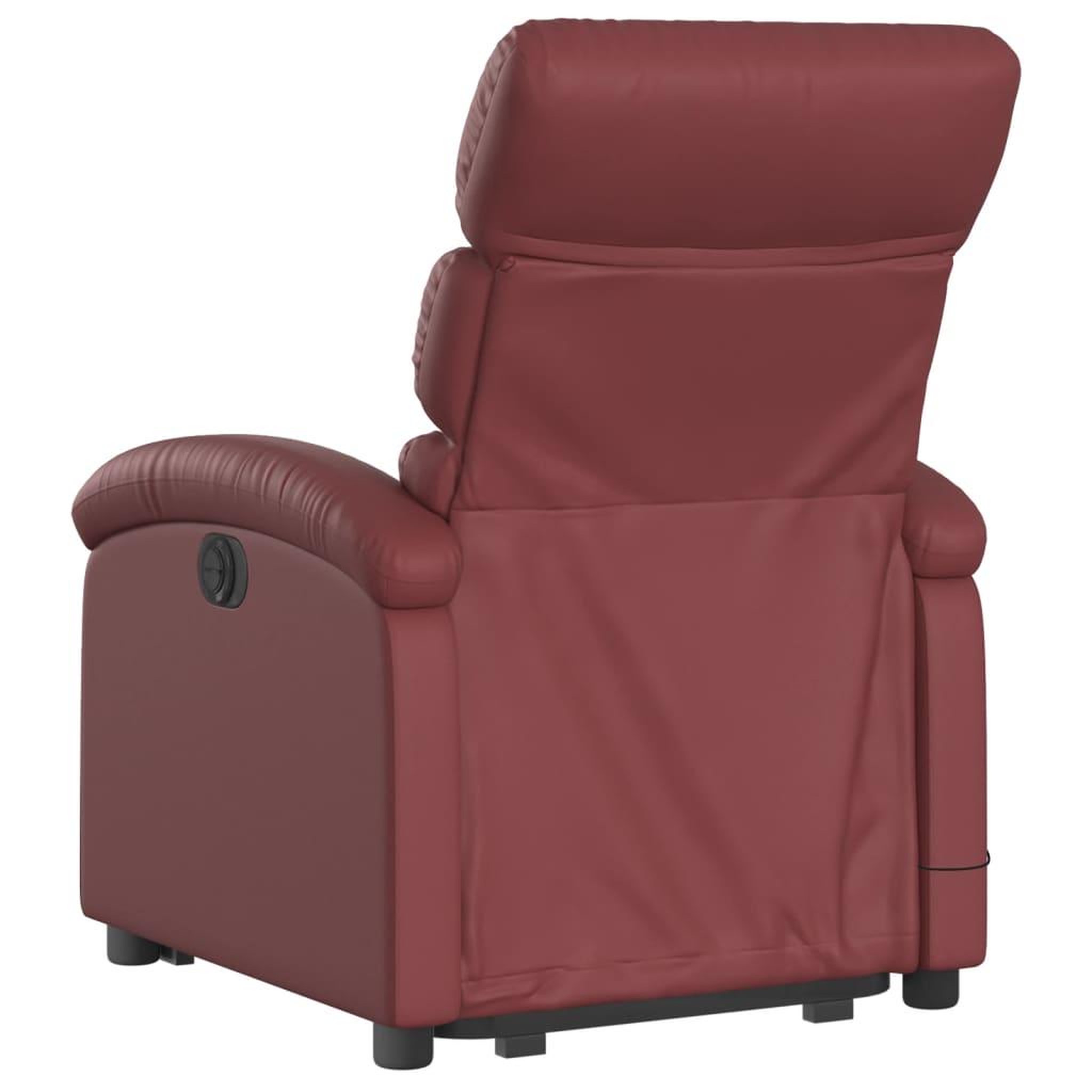 Voir la diapositive 4 : VIDAXL Fauteuil inclinable de massage Rouge bordeaux Similicuir