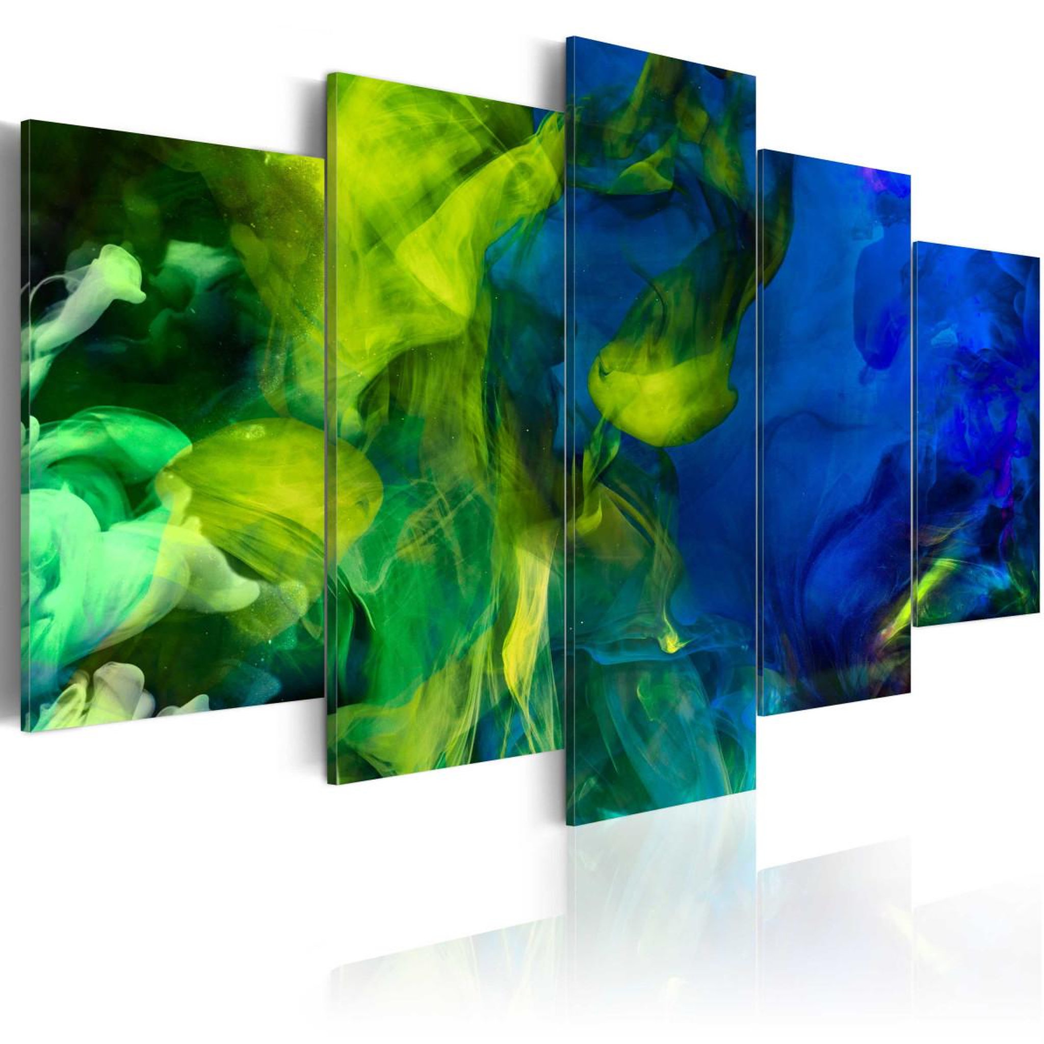 Paris Prix Tableau imprimé  dance of green flames. Coloris disponibles : Multicolore