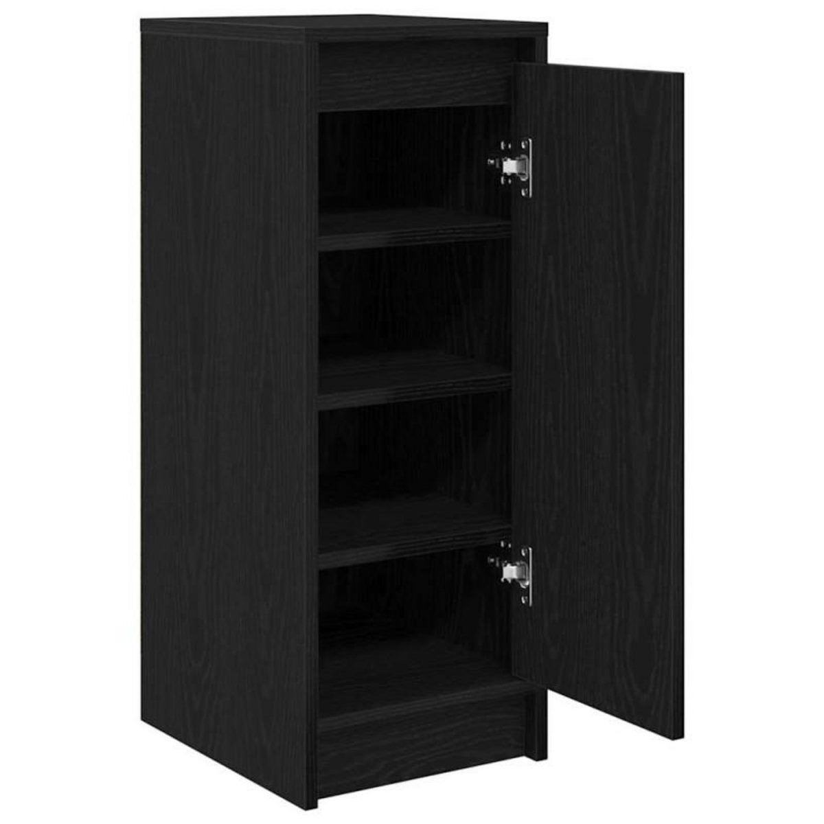 VIDAXL Armoire à chaussures chêne noir 29,5x34x76 cm bois d ingénierie