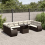 Voir la diapositive 1 : VIDAXL Salon de jardin et coussins 11 pcs marron resine tressee