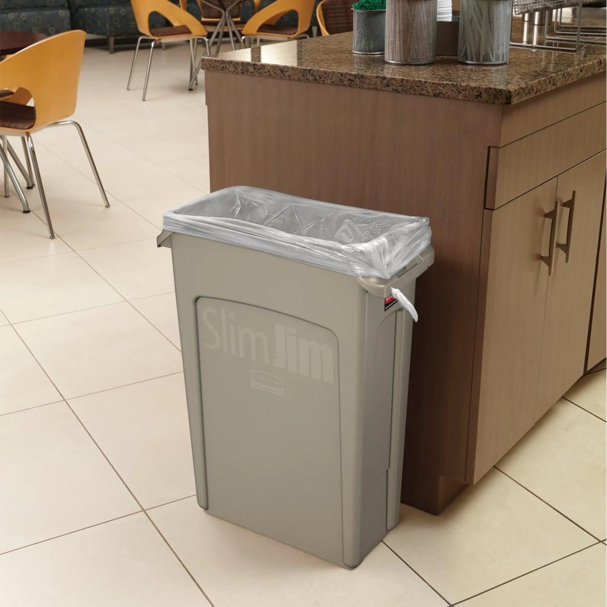 RUBBERMAID Rubbermaid Poubelle Slim Jim 60 L Gris