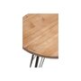 HELLIN Table de bar ronde en bois et métal - BISTRO