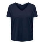  T-shirt Marine Femme Only Carmakoma Tape Top. Coloris disponibles : Bleu