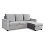 Voir la diapositive 2 : Paris Prix Canapé d'Angle Convertible  Rabano  230cm Argent