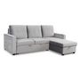 Voir la diapositive 2 : Paris Prix Canapé d'Angle Convertible  Rabano  230cm Argent