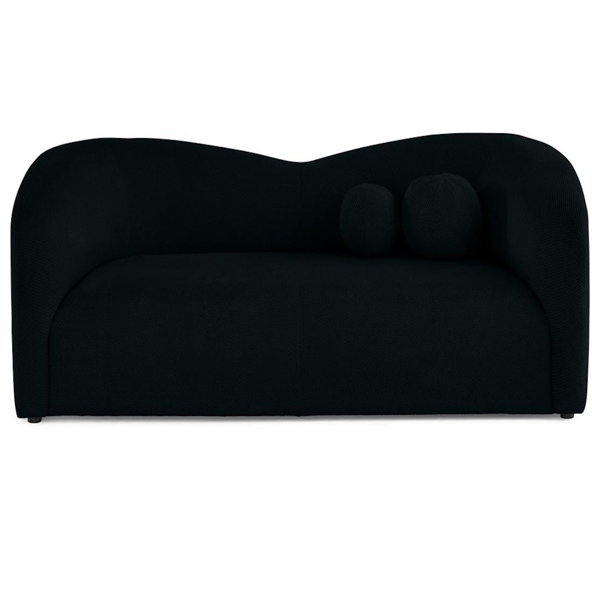 LISA DESIGN Charles - canapé droit 3 places en velours texturé