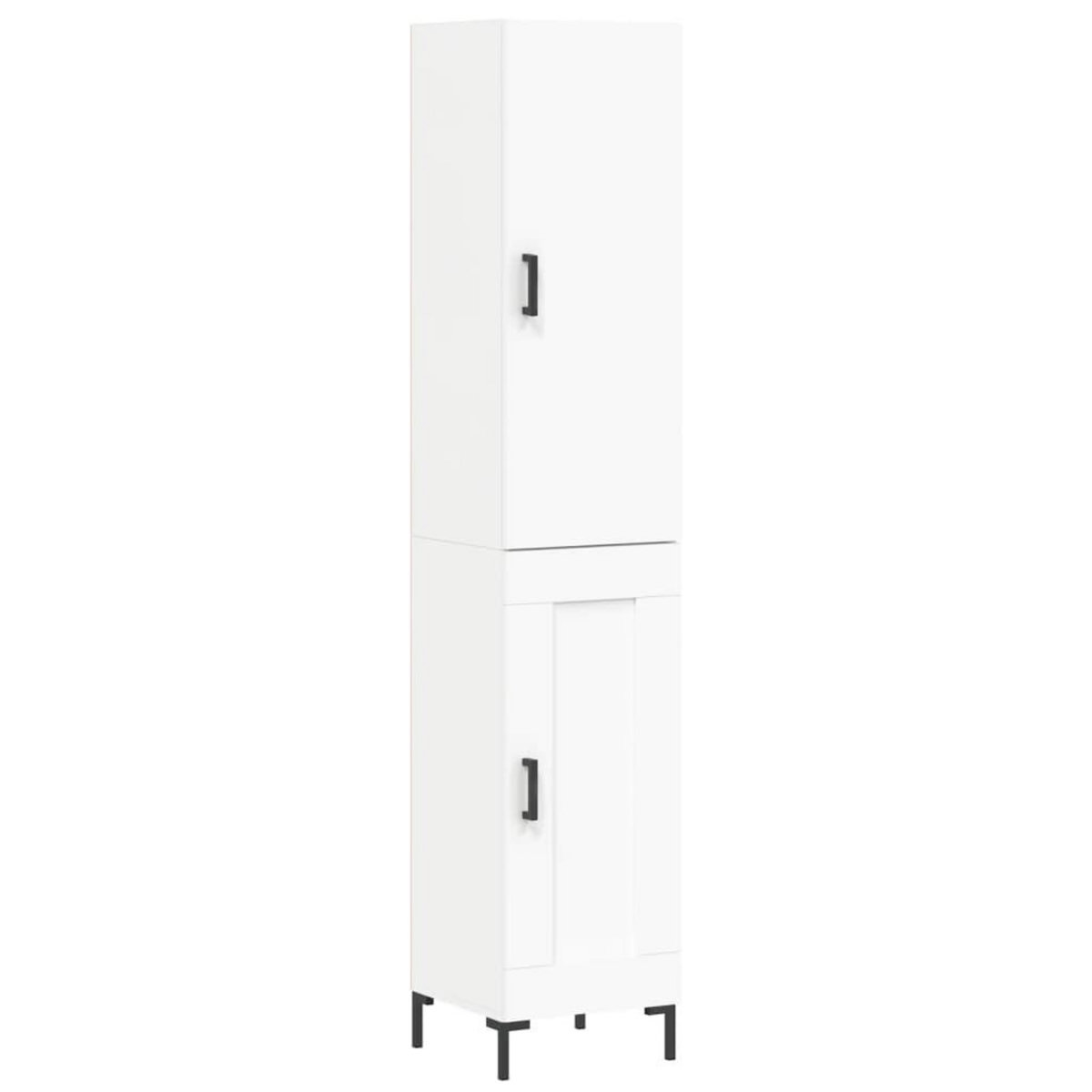 VIDAXL Buffet haut Blanc 34,5x34x180 cm Bois d'ingenierie
