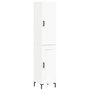 Voir la diapositive 2 : VIDAXL Buffet haut Blanc 34,5x34x180 cm Bois d'ingenierie