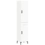 Voir la diapositive 2 : VIDAXL Buffet haut Blanc 34,5x34x180 cm Bois d'ingenierie