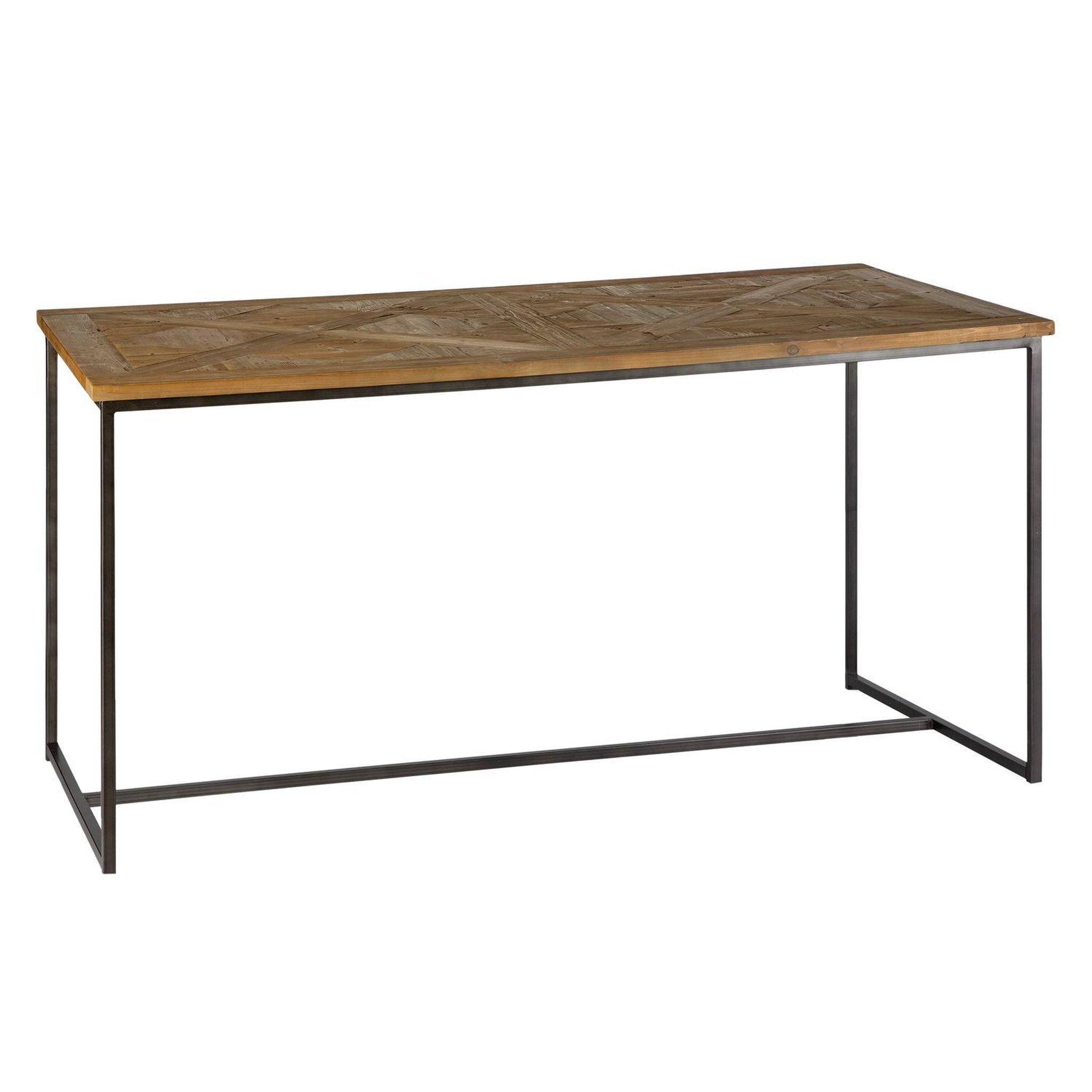 ATMOSPHERA Console design industriel corte - l. 110 x h. 79 cm- marron