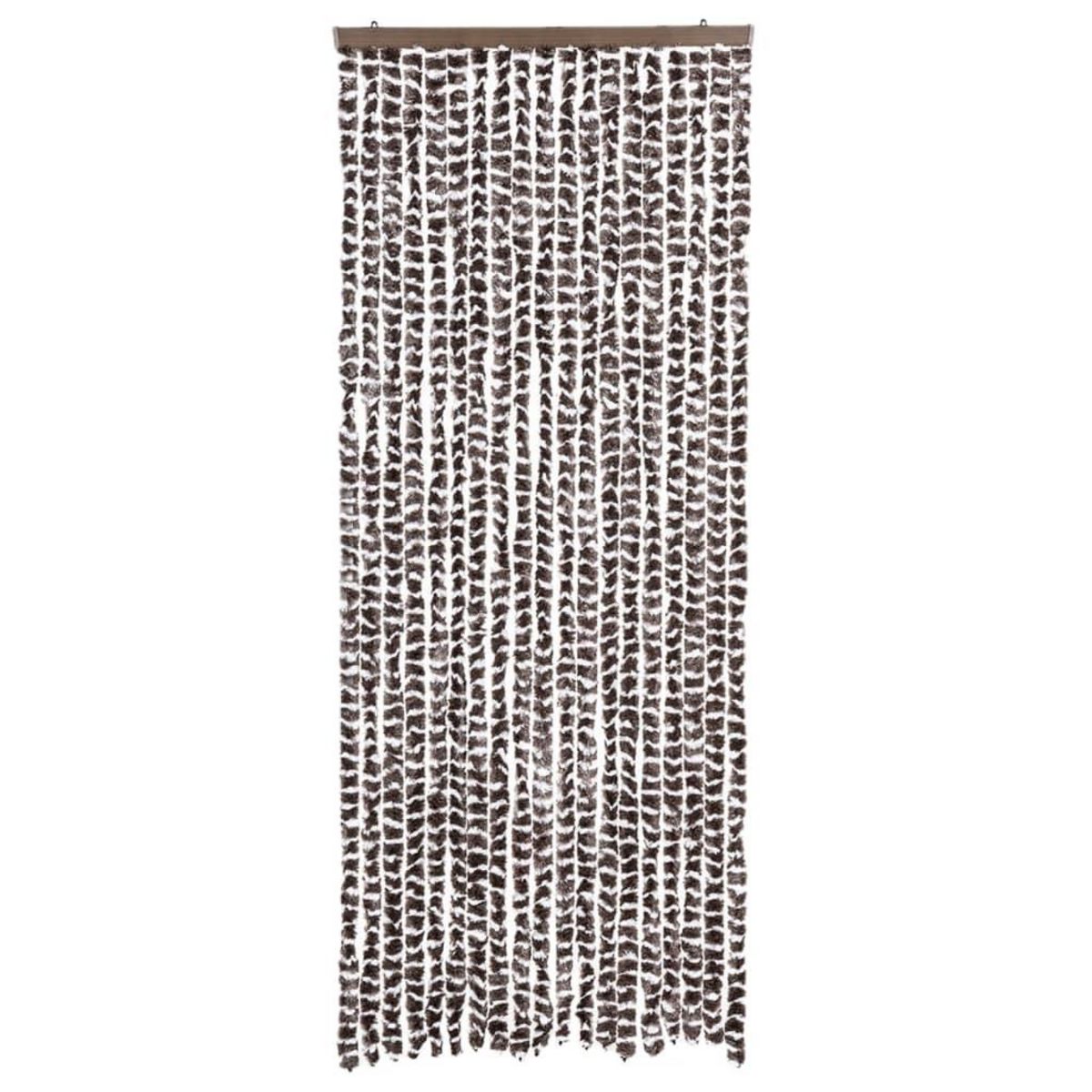 VIDAXL Moustiquaire Marron et blanc 56x185 cm Chenille